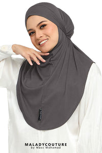 Slip on Tie-back Instant Scarf Cotton Ribbed knit