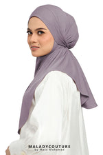 Load image into Gallery viewer, Slip on Tie-back Instant Scarf Cotton Ribbed knit
