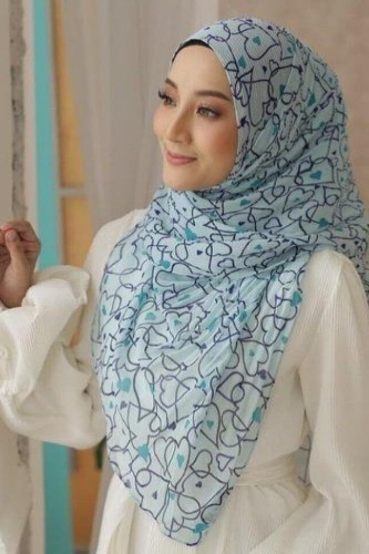 Half Pleated Printed