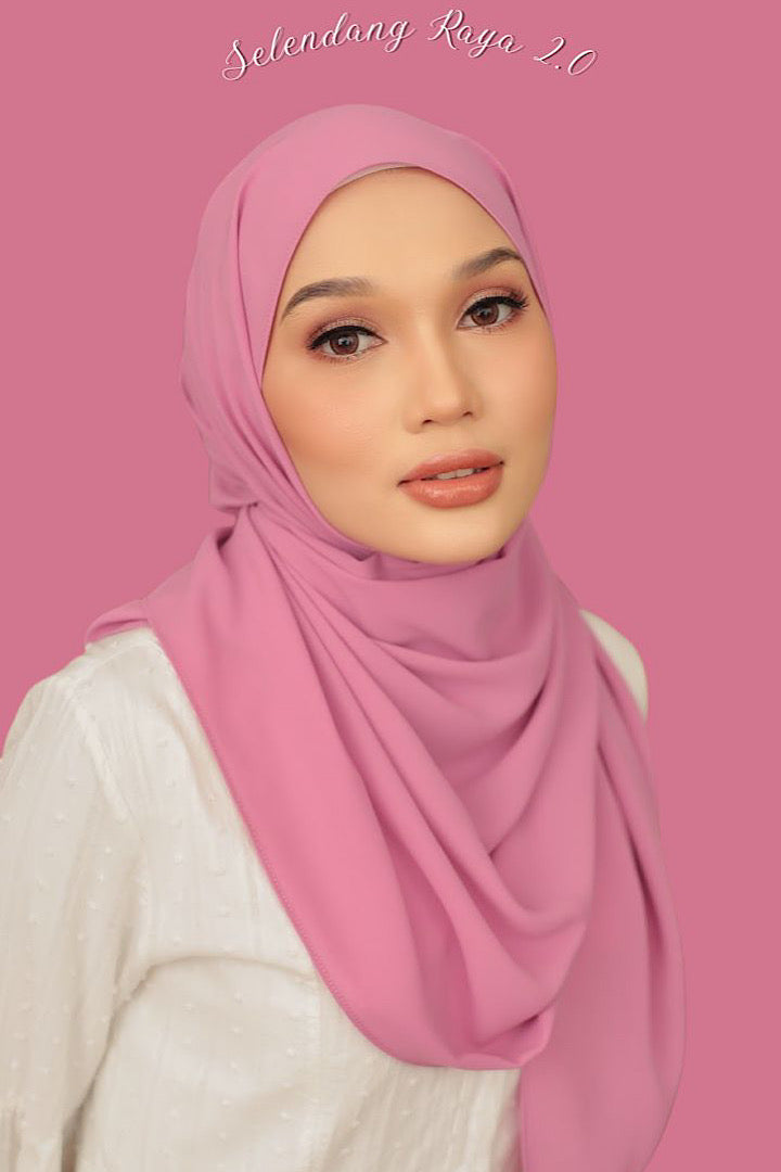 Selendang Raya ~ Poly Pink