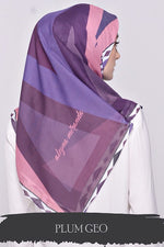 Load image into Gallery viewer, Bawal Cotton ~ Plum Geo
