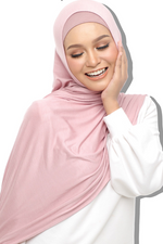 Load image into Gallery viewer, Viscose Wrap Jersey Shawl ~ Soft Pink
