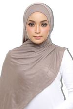 Load image into Gallery viewer, Viscose Wrap Jersey Shawl ~ Light Taupe
