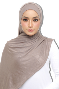 Viscose Wrap Jersey Shawl ~ Light Taupe