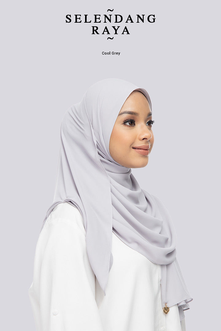 Selendang Raya ~ Cool Grey