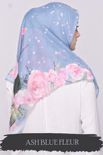Load image into Gallery viewer, Bawal Cotton ~ Ash Blue Fleur
