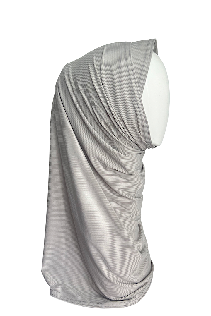 Ribbed Shawl ~ Silver