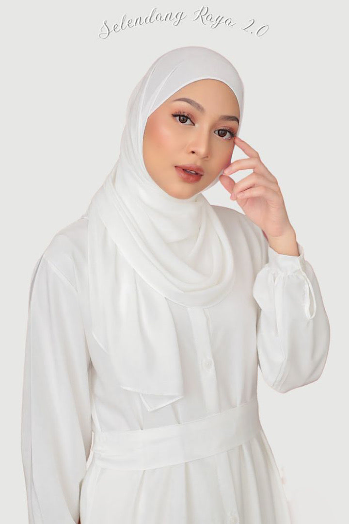 Selendang Raya ~ Offwhite
