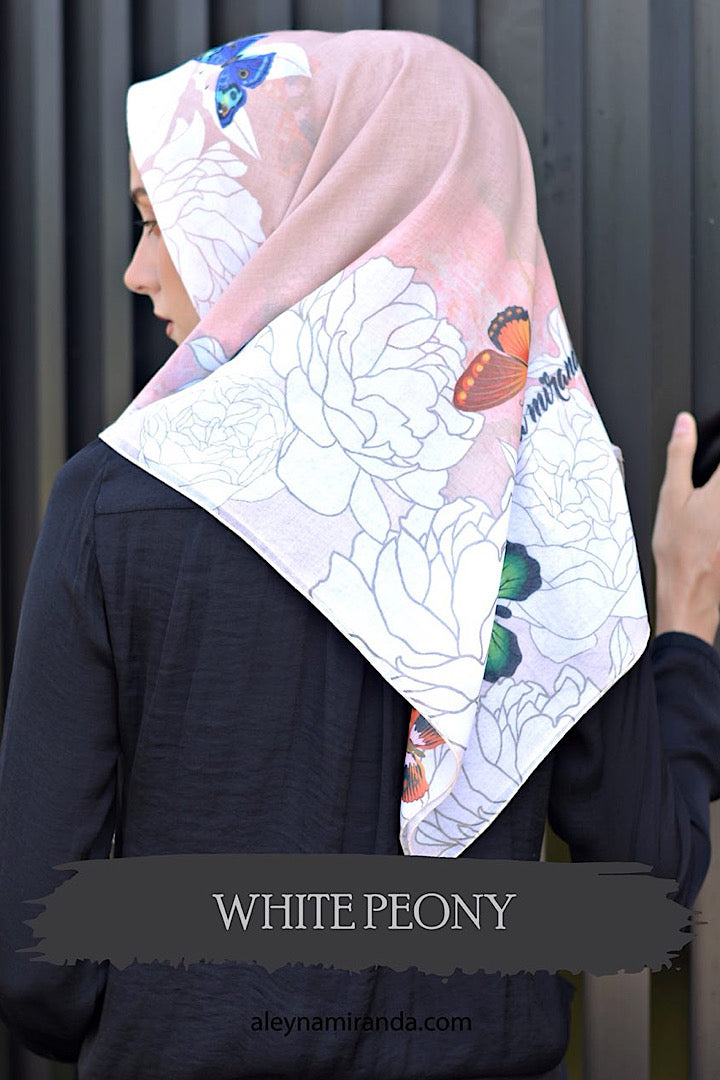 Bawal Cotton ~ White Peony