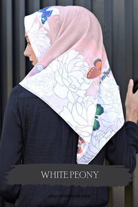 Bawal Cotton ~ White Peony