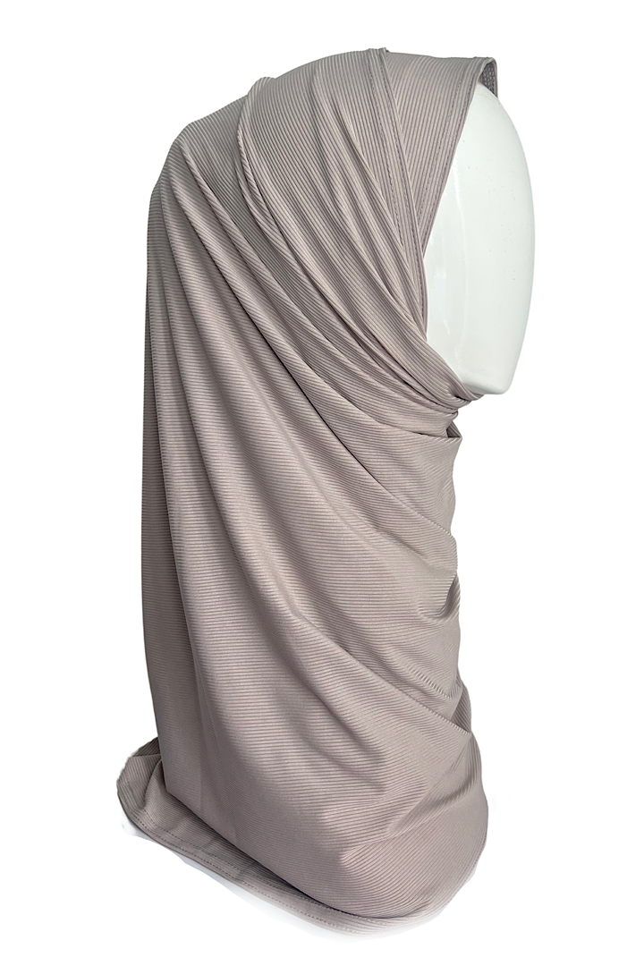 Ribbed Shawl ~ Smoky Grey