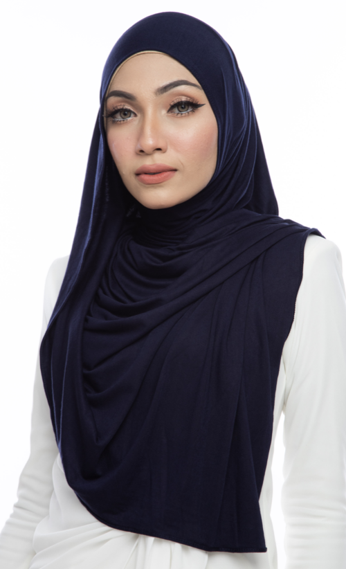 Viscose Wrap Jersey Shawl ~ Oxford Blue