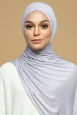 Load image into Gallery viewer, Viscose Wrap Jersey Shawl ~ Silver
